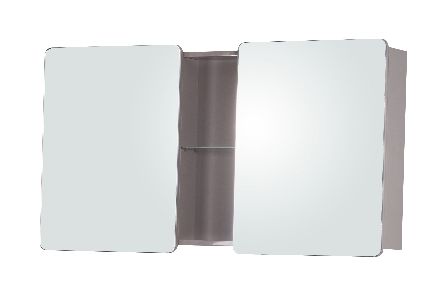 Armoire de salle de bain Curve taupe L.120 cm